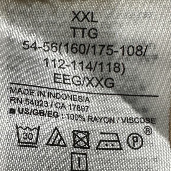 Gap Blouse Womens 2XL Yellow Purple Floral Long Sleeve Rayon Pullover Top V Neck - Picture 8 of 8